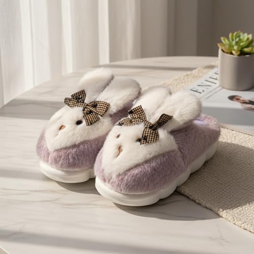 Image of VRITRAZ Women's Comfort Slip On Closed Toe Warm Winter House Clog Indoor Slipper with Cute Print and Degins