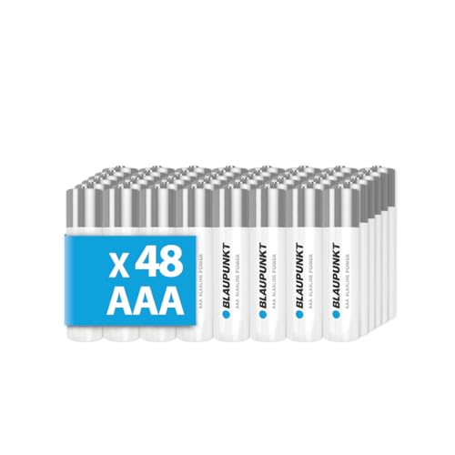 BLAUPUNKT AAA Alkalibatterien Packung mit 48, für Wanduhren und TV-Fernbedienungen, LR03BPO/48