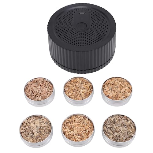 Kit de Fumador de Whisky Eléctrico con Batería Recargable de 650 MAh, 6 Herramientas de Chips de Madera 15.13oz Cóctel Portátil Smoker para la Fiesta en el Bar del Hogar