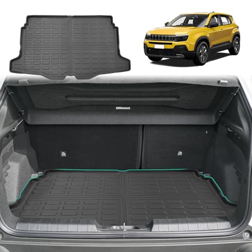 GAFAT Compatible avec Jeep Avenger 2025 2026-2023 Tapis de Coffre, Facile à Plier, Avenger Hybrid EV 2025 Tapis TPE Toutes Saisons, Scanner 3D d'origine, Bord...