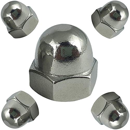 Hutmuttern M12 hohe Form DIN 1587 Edelstahlmuttern 50 Stück Edelstahl A2 V2A VA Sechskantmuttern Kappenmuttern VB-Schrauben Cover