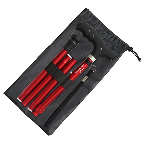 KINGGEAR Travel Adjustable Folding Canes And Walking Sticks For Men And 