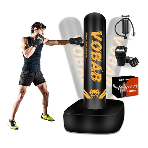 SPOXING 70' Freestanding Heavy Punching Bag with Stand for Adults Teens, Adjustable Standing Punch...