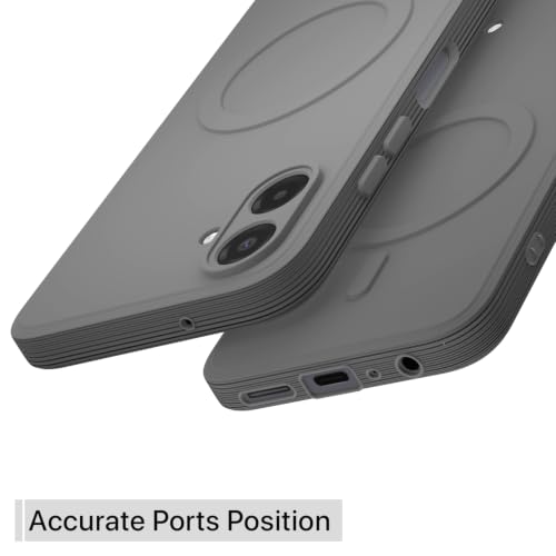 Image of Outlouders Back Cover for Samsung Galaxy M07 | F07 | A07 5G | Soft Matte Silicone | Magnetic-Safe Logo Design (Magnetic-Safe Not Compatible) | Shockproof Protection Bumper Case (Grey)