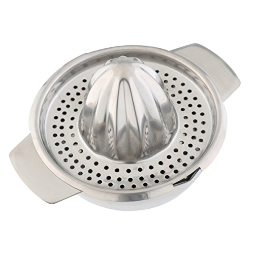 axentia Presse-agrumes Manuel en Acier Inoxydable de Haute Qualité, Presse-citron avec Réservoir, Capacité env. 200 ml, env. 16, 6 x 13, 6 x 9, 5 cm, Argenté – Image 4