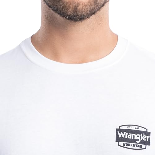 Wrangler Workwear Men's Short Sleeve Cotton Graphic Shirt, White, 3X-Large - image 2