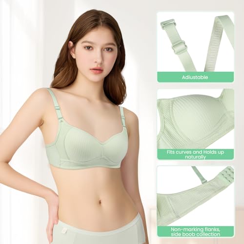 Teens Girls Training Bras for 32a Big Kids Age 8-10 10-12 12-14 14-16 Years Old Lightly Padded Adjustable Sport Bra2