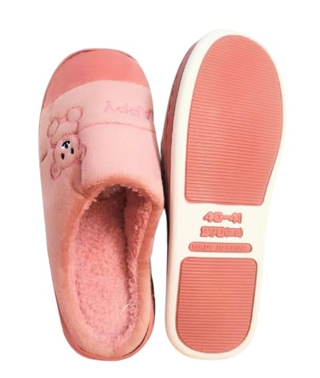 Winter Warm Slippers | Soft Plush Fur Lined Indoor House Shoes | Non-Slip Rubber Sole | Comfortable Memory Foam Home Slippers for Bedroom & Living Room (Set Of 1)-image-3