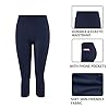 Womens-Sportswear-Set-Tracksuit-2-Pieces-Padded-Sports-Bra-and-34-Leggings-with-Pockets-Stretch-fit-Gym-Outfit Womens Sportswear Set 2 Piece Gym Outfit Padded Sports Bra and 3/4 Leggings with Pockets Stretch-fit Gym Clothes Italian Design (9672-Navy, S-M)