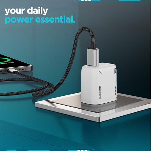 Image of Dubstep Sprint 18W Charger, USB C Adapter Compatible with CMF Phone 1 /Nothing Phone 2 /2a /2a Plus /Phone 1 /Tablet /Samsung M05 /M35 /M15 /F15 /M14, 18 watt Fast Charge Adapter for Other Type C Devices