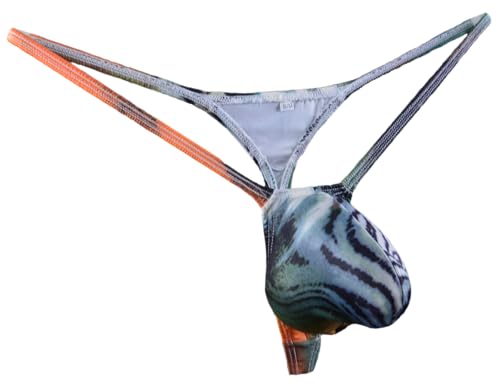 Mens Bulge Pouch G-String Thong Colorful Zebra Bikini Underwear WSS1213