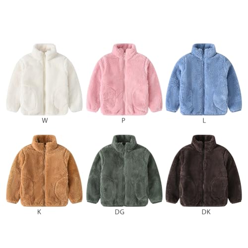 Hotfiary Kid Polar Fleece Jackets Toddler Boys Girls Fall Spring Coats with Standing Collar Full-Zip Mock Jacket for 12M-8Y2