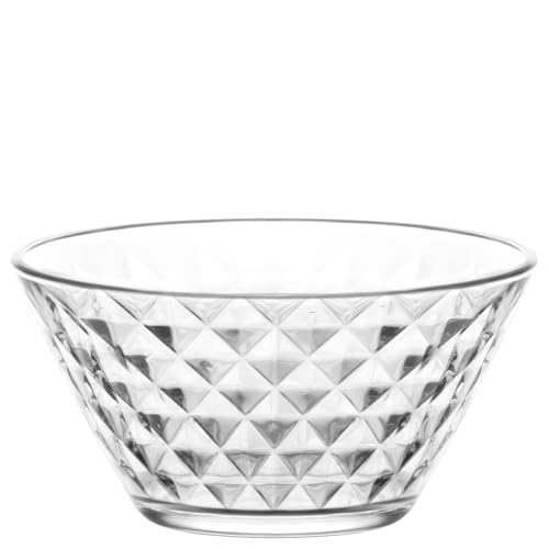 LAV Glass Round Serving Bowl Set of 6 | Versatile Bowls for Salads, Desserts, and Snacks | Ideal for Home, Parties, and Everyday Use | Durable and Clear Glass | Dishwasher Safe | 330cc | 11.25 oz