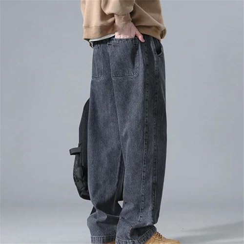 Men's Vintage Baggy Jeans Loose Fit Wide Leg Straight Denim Pants Spring Fall Streetwear Style2