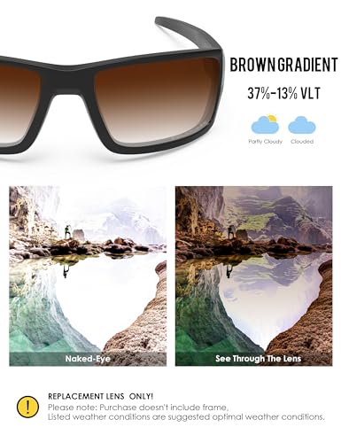 Image of BLAZERBUCK Anti-salt Polarized Replacement Lenses for Oakley Double Edge OO9380 Sunglass