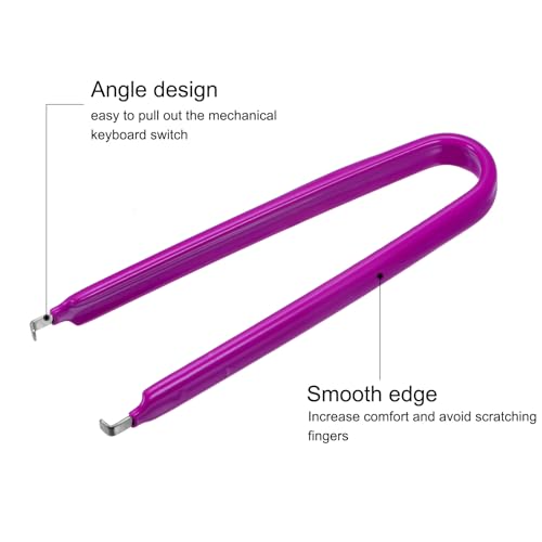 Image of uxcell IC Puller Chip Extractor Stainless Steel with Insulated Vinyl Grip Purple 2 Pack