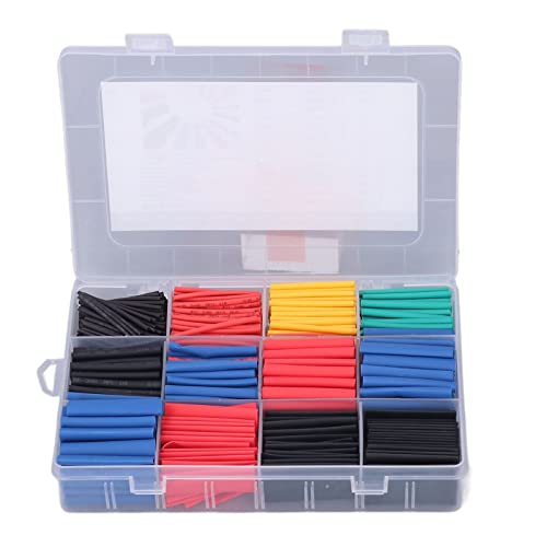 Respicefinem 800Pcs Heat Shrink Tubing Boxed Insulated Sheathed Protection Cable Tube Electronic DIY Kit Ideal For Daily Maintenance With 21 Shrinkage Ratio Environmentally