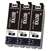 Amazon.co.jp: IB07KBブラック黒3本セット互換インクカートリッジ 目印