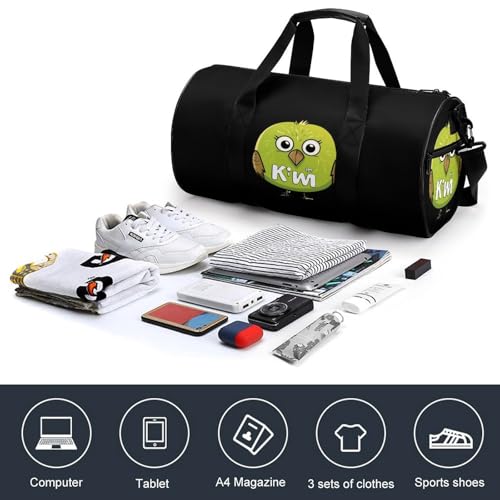 Funny Kiwi Bird Gym Bag Lightweight Carry On Duffel Bag Athletic Sports Travel Bag Weekender Bag for Men Women4