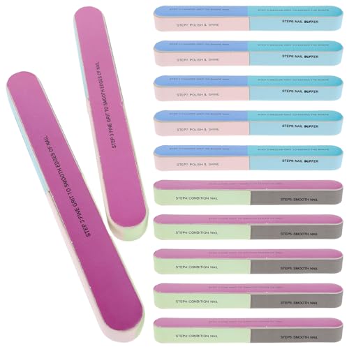 Ipetboom 20 Piezas Bloques para Limado y Pulido de Uñas Multifuncionales con Lados Pulidores Compactos y Ligeros para Manicura Casa y Salón de Belleza