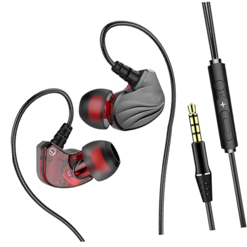 Angoily In-Ear Sport Ohrhörer Mit Mikrofon Kabelgebunden Und Type-c Anschluss Subwoofer Stereo Bass Kopfhörer Für Smartphone Tablet Gaming Ergonomisch Sicherer Sitz Flexibler