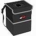 EPAuto Waterproof Car Trash Can with Lid and Storage Pockets, Black
