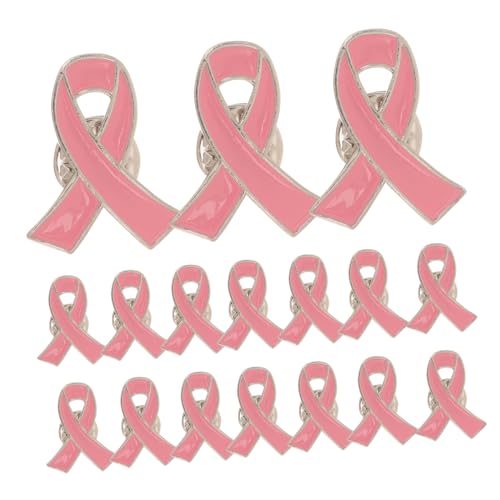 Broche élégante en fer de qualité supérieure motif ruban rose pour femme lot de 30