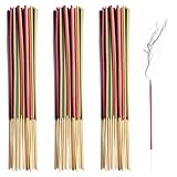 Gekamoyue 150 Räucherstäbchen, 6 Düfte Räucherset für Sandelholz, Jasmin, Weißer Salbei, Lavendel, Kirschblüte, Weihrauch, Langsam Brennende Düfte, Reinigung Negativer Energie