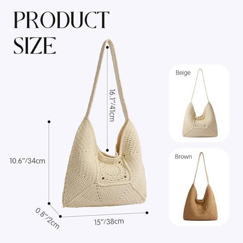 Bolso de playa tejido para mujer verano miniatura 3