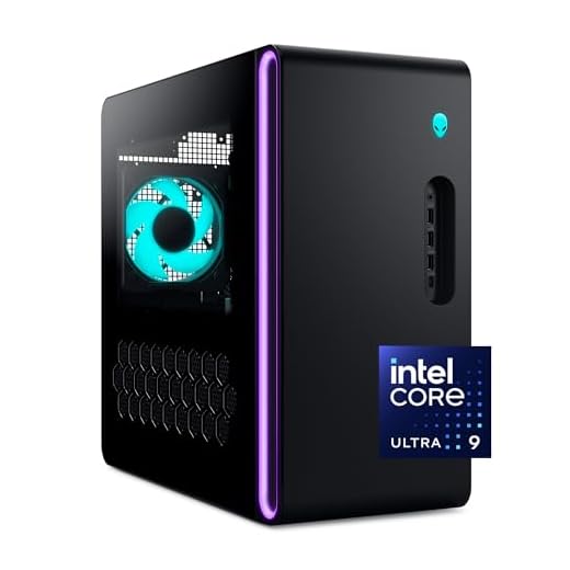 Alienware Aurora Gaming Desktop ACT1250 - Intel Core Ultra 9 285 Processor, Liquid Cooled, NVIDIA GeForce RTX 5080, 32GB DDR5 RAM, 1TB SSD, 1000W Platinum Rated PSU, Win 11 Home - Clear Panel