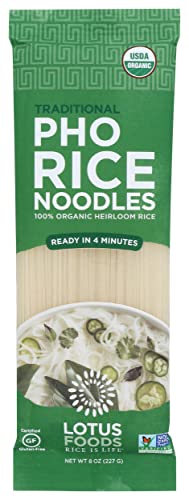 LOTUS FOODS Organic Traditional Pho Rice Noodles, 8 OZ