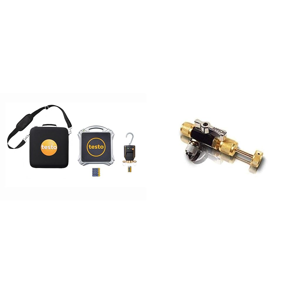 560i App-Operated Refrigerant Scale Set with Valve and Bag – Incl. App-Operation and Compatibility with Digital Manifolds + Appion MGAVCT 1/4" MegaFlow Vacuum-Rated Valve Core Removal Tool