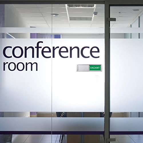 Image of Vacant Occupied Sign,Vacant or Meeting in Progress Privacy Sign for Home Office Hotles Hospital Conference Room,Slider Door sign Tells Whether Room Vacant or Occupied, 7'' x 2''