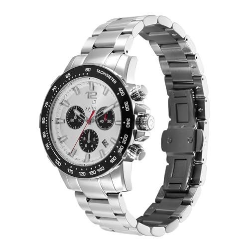 Image of Xylys Lightning with Chronograph Quartz Silver Dial Silver Stainless Steel Strap Watch for Men - 40068SM02E