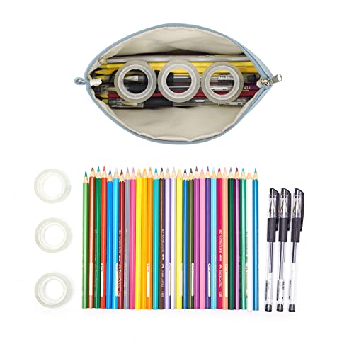 Wandf Cosmetic Bag For Women Makeup Bag Organizer Mini Makeup Pouch For Purse Water Resistant Girls Gift(Light Blue) #TOP4