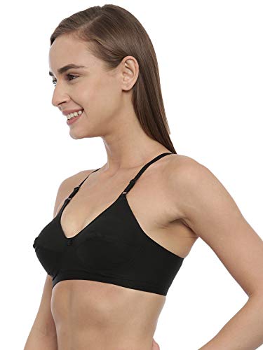 Image of BLOSSOM Women Double Layered Full Coverage Non Wired Non Padded 100% Cotton, Back Closure, Everyday Bra [ A-6 Thin ]