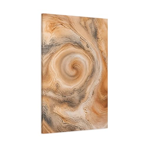 Décoration murale toile abstraite marron beige vertical