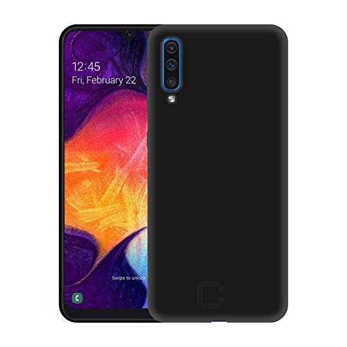 Image of Case Creation for Samsung Galaxy A70s 2019 Back case, Samsung Galaxy A70s Slim Flexible Smart Look case with 360 Camera All Angle Protection (Pure Black)