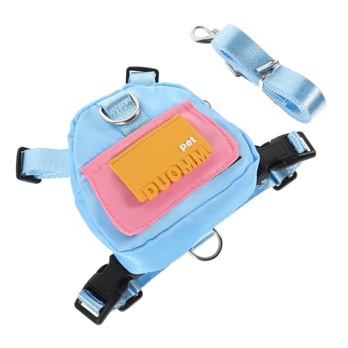FONDOTIN 1Set Dog Backpack with Straps Outdoor Pet Carrier for Hiking Travel Includes Poop Bag Dispenser Cute Cats
