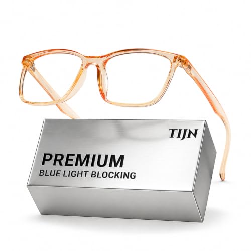 Image of TIJN Sleep Glasses for 99.9% TR90 Blue Green Light Blocking Dual AR Coatings Red Lens for Computer Gaming Reduce Eyestrain