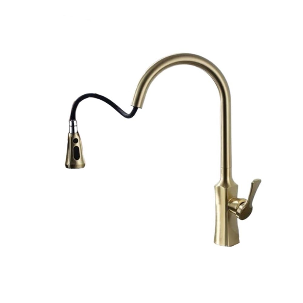 Blyqxs Nickel Gold Kitchen Faucets Chrome/Black/Nickel Sink Mixer Faucet Xt-173(Nickel Gold)