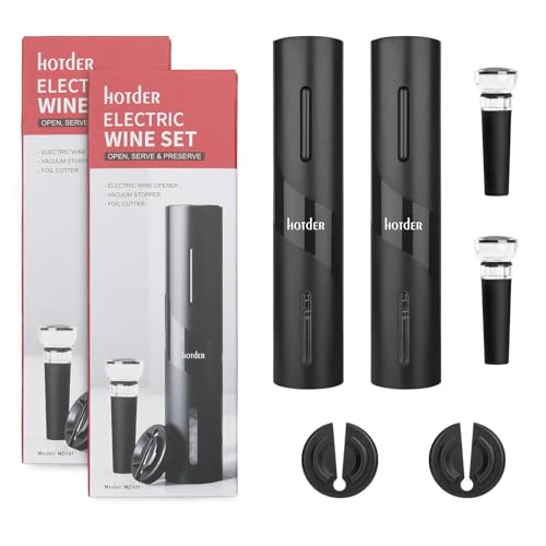 Sacacorchos eléctrico inalámbrico (3 en 1), Abridor de botellas del vino, abrebotellas con cortador de hojalata y bomba de vacío,Ideal para reuniones familiares, bares y regalos (2 pack) Sacacorchos eléctrico inalámbrico (3 en 1), Abridor de botellas del vino, abrebotellas con cortador de hojalata y bomba de vacío,Ideal para reuniones familiares, bares y regalos (2 pack)