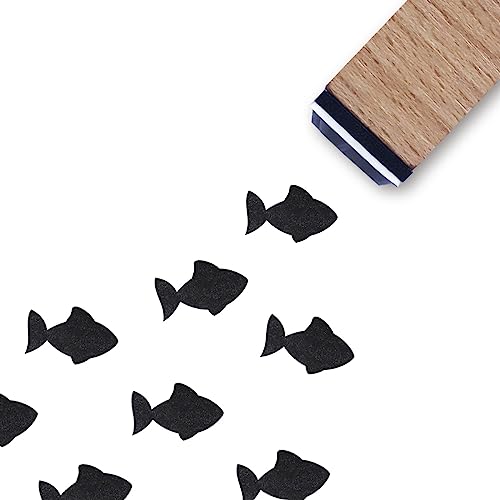 Fish Rubber Stamp, 3/5 Inch Wedding Meal Choice Small Mini Sheep Stamp for...