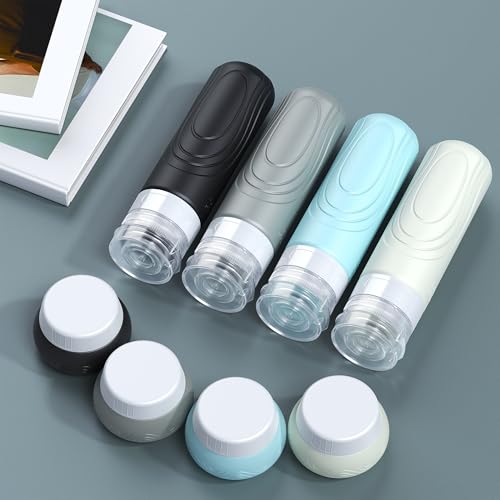 Aeomni 8 Pack Travel Bottles for Toiletries, TSA Approved Silicone Travel Essentials, Travel Size Toiletries Leak-Proof Refillable Travel Containers - Image 4