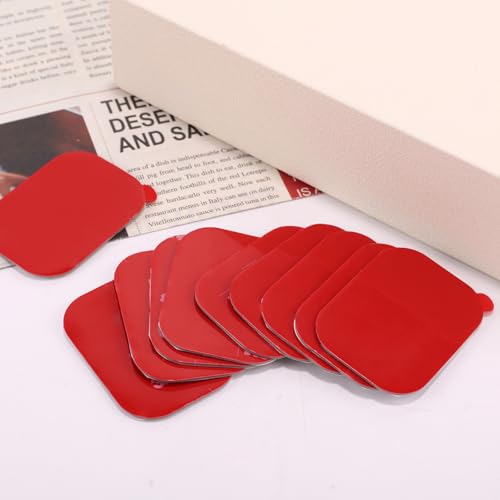 lasuroa 10stk Dashcam-Klebepad, Hitzebeständig Quadratisch Windschutzscheiben-Klebepads mit Elektrostatischer Folie Doppelseitig Montageband für Auto-Dashcam Armaturenbrett GPS-Halterung