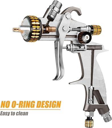 Image of Painter Professional LVLP Gravity Spray Gun PF-01 Non-drip Paint Cup with Nozzle Tip Size 1.3 mm