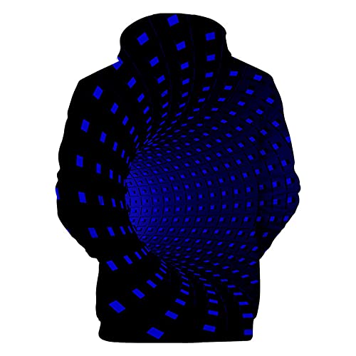 Men's Hooded Sweatshirt 3D Printing Creative Round Neck Casual Long Shirts Top Blouse Mens Hoodies Pullover