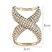 JasperKino 2 PCS Fashion Scarf Clips Scarf Ring Buckle Rhinestone Scarf Ring Buckle Silk Scarf Clasp Clips for Women Lady Girls, Gold, Medium