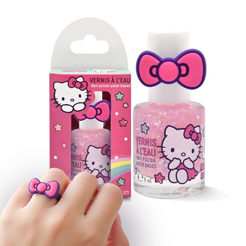 Mevsim Store Hello Kitty - Nail Polish for Kids - Licensed Product - 9 ml - Water-Based Nail Polish - Easy to Apply - Removable with Warm Water - Non-Toxic