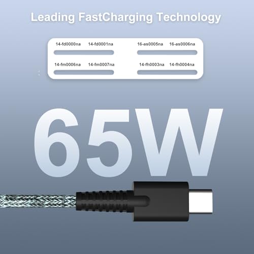 Image of 65W USB C Laptop Charger for HP Omnibook X Flip 14 16 17
